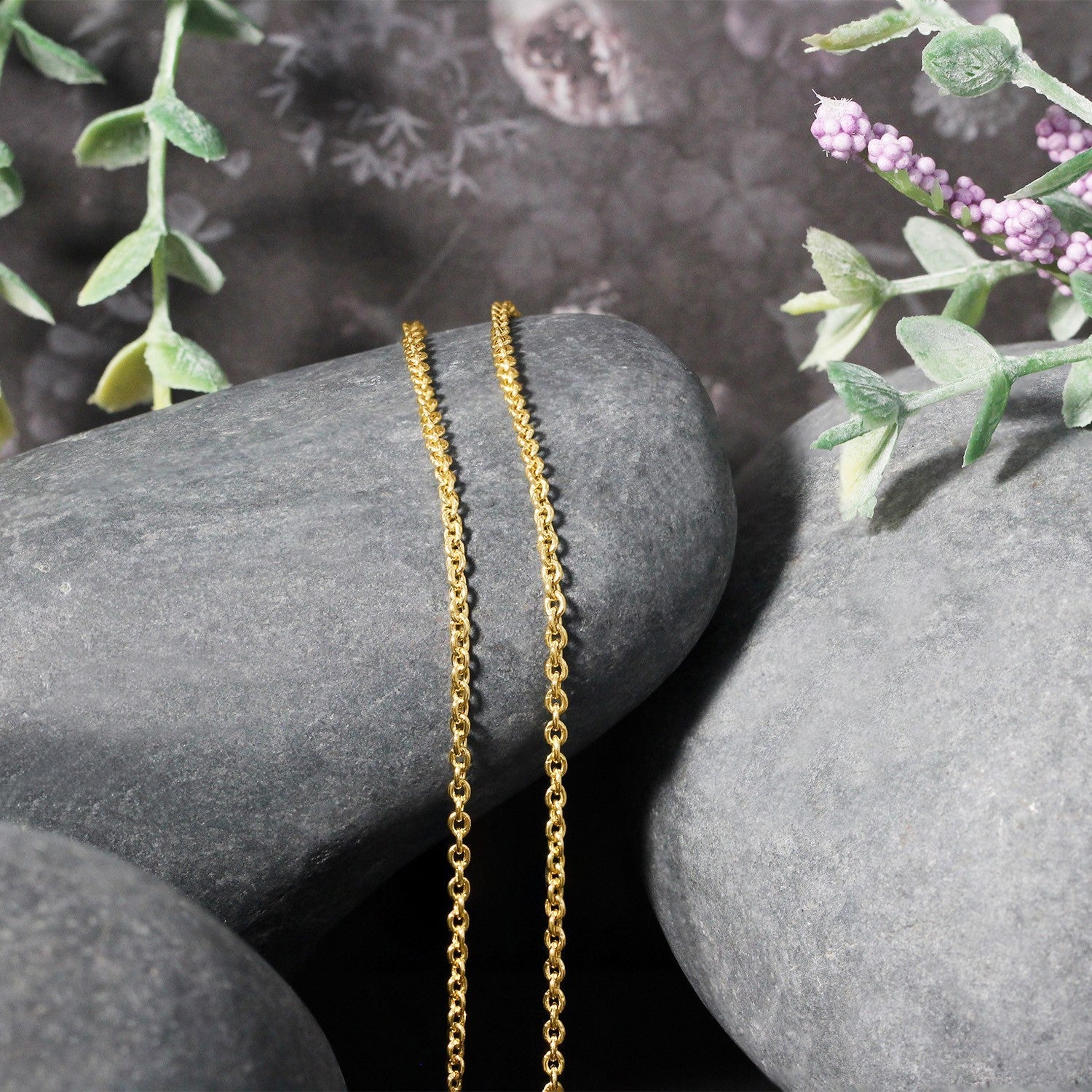 14k Yellow Gold Forsantina Lite Cable Link Chain 1.9mm by Bids.com