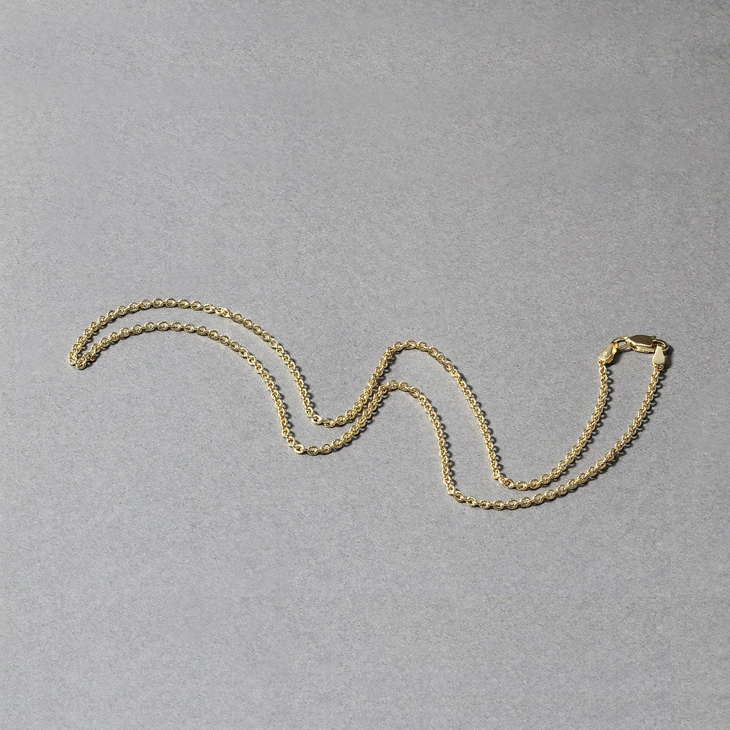 14k Yellow Gold Forsantina Lite Cable Link Chain (1.80 mm) - DestGlow