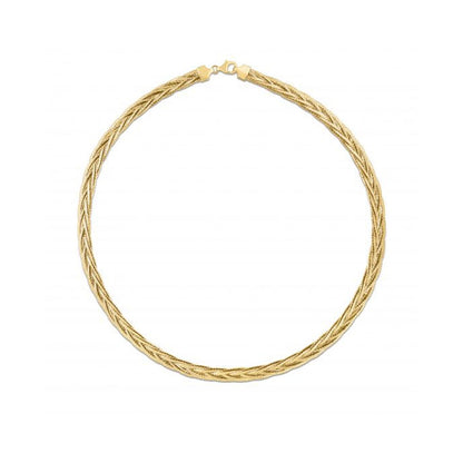 14k Yellow Gold Rapunzel Woven Necklace by Bids.com