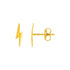 14k Yellow Gold Post Earrings with Lightning Bolts - accessories