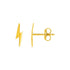14k Yellow Gold Post Earrings with Lightning Bolts 