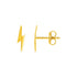 14k Yellow Gold Post Earrings with Lightning Bolts by Avera Group