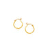 14k Yellow Gold Slender Hoop Earring with Diamond-Cut Finish (2x15mm) by Avera Group