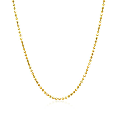 18k Yellow Gold Bead Chain 1.5mm (1.50 mm) by Bids.com