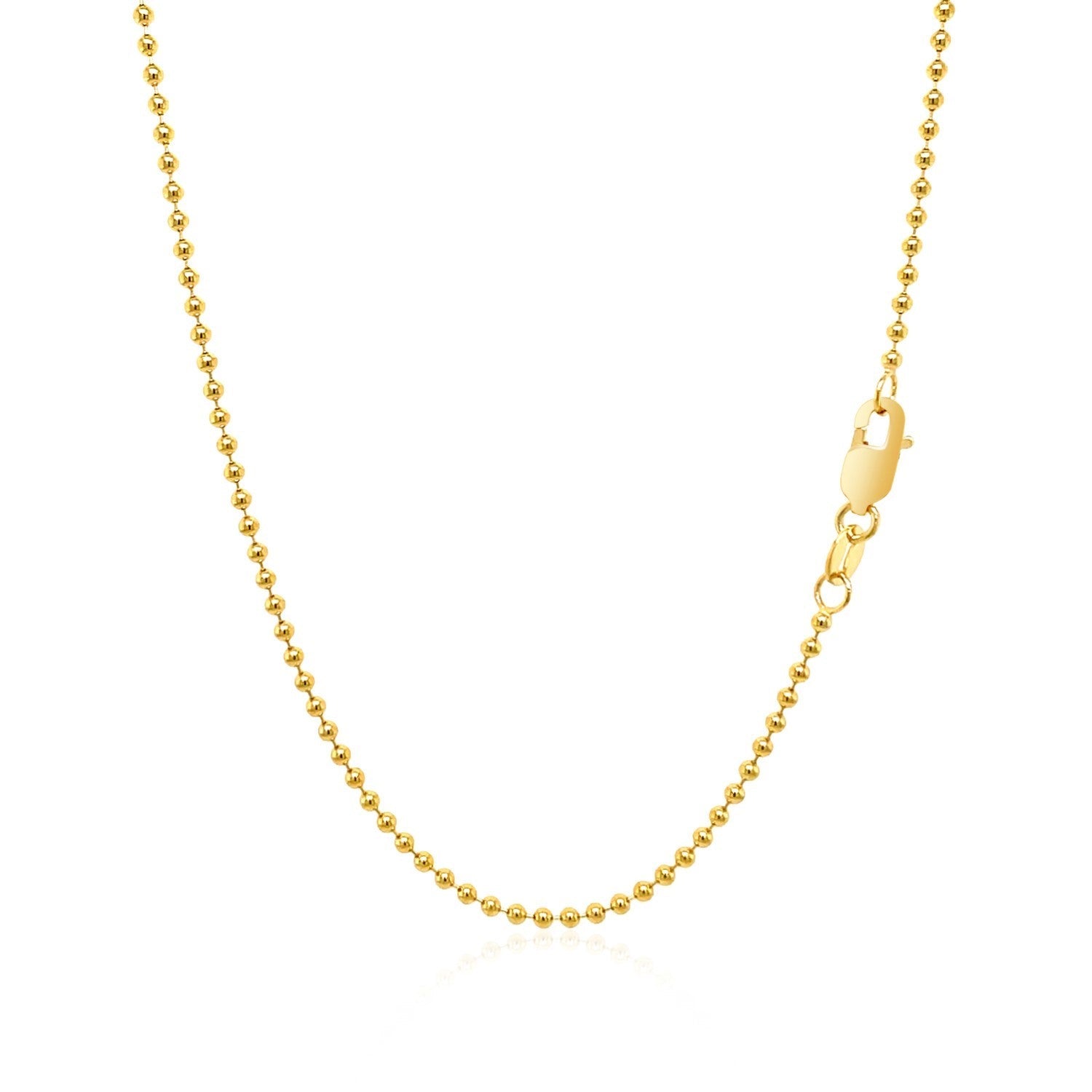 18k Yellow Gold Bead Chain 1.5mm (1.50 mm) by Bids.com