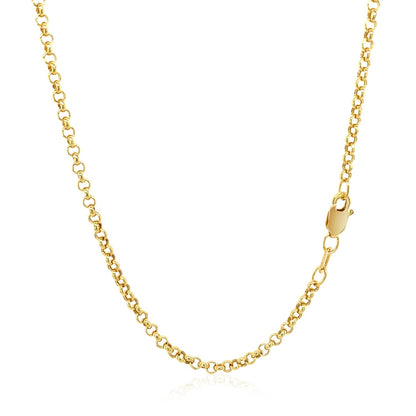 2.3mm 14k Yellow Gold Rolo Chain by Bids.com