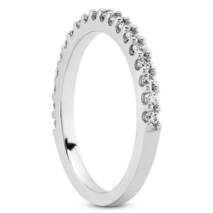 14k White Gold Shared Prong Diamond Wedding Ring Band with U Settings by Bids.com