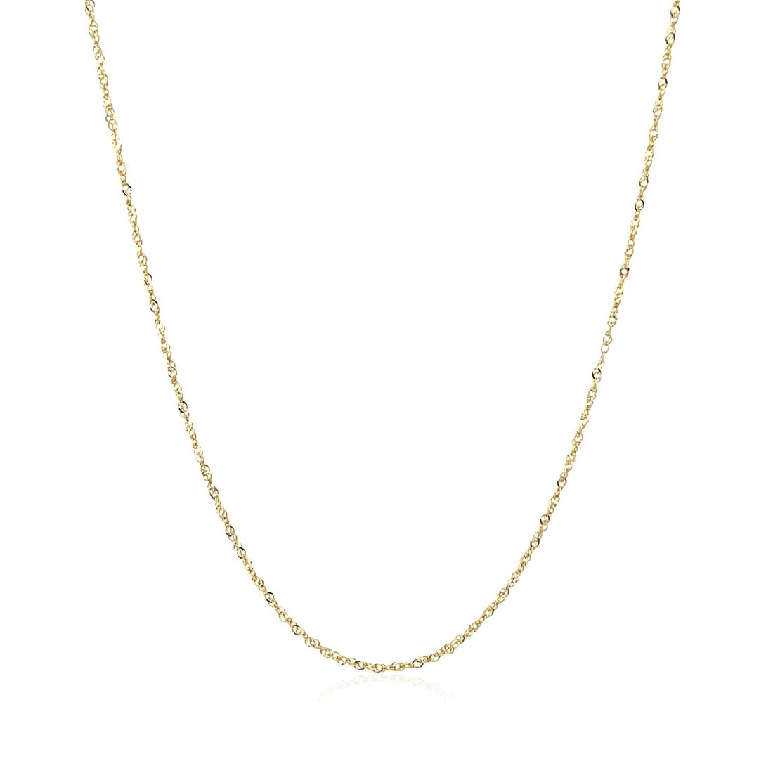 10k Yellow Gold Singapore Chain 0.8mm (0.80 mm)