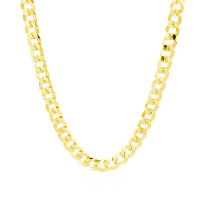 5.7mm 14k Yellow Gold Solid Curb Chain by Bids.com