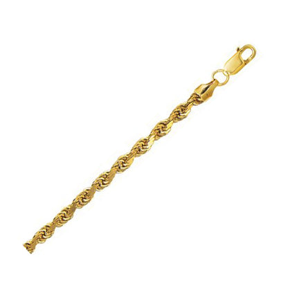 10k Yellow Gold Lite Rope Bracelet (5.00 mm) by Bids.com