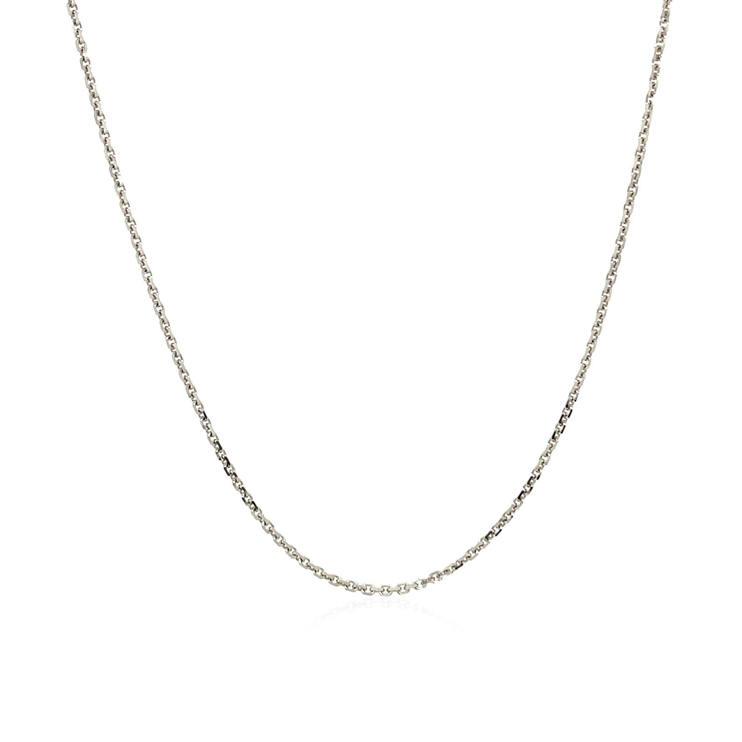 10k White Gold Adjustable Cable Chain 0.9mm by Bids.com