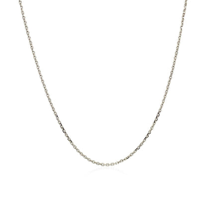 10k White Gold Adjustable Cable Chain 0.9mm by Bids.com