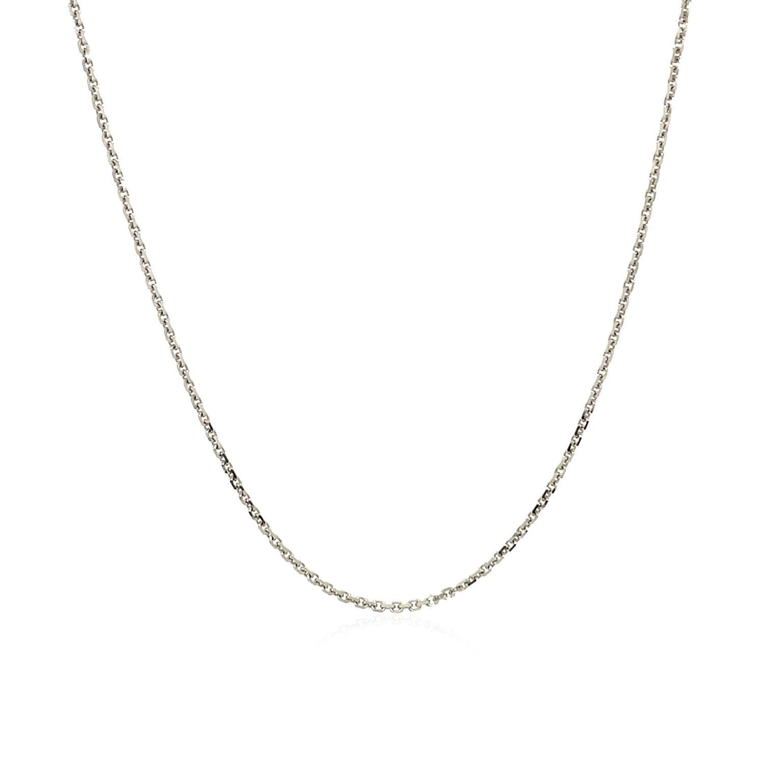 10k White Gold Adjustable Cable Chain (1.10 mm) 