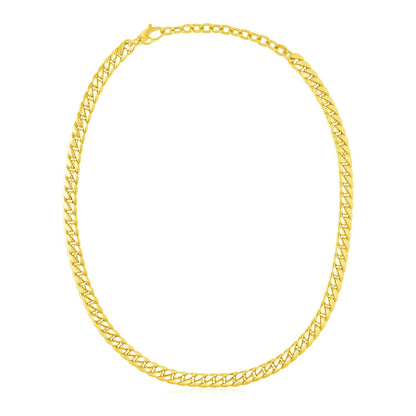 14k Yellow Gold Cuban Chain Choker Necklace by Bids.com