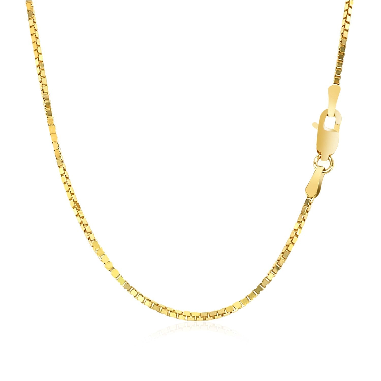 14k Yellow Gold Classic Box Chain 1.1mm by Bids.com