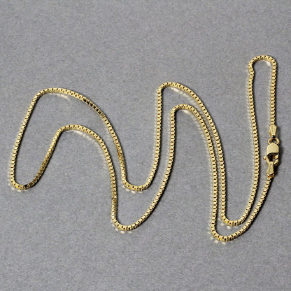 14k Yellow Gold Classic Box Chain 1.1mm by Bids.com