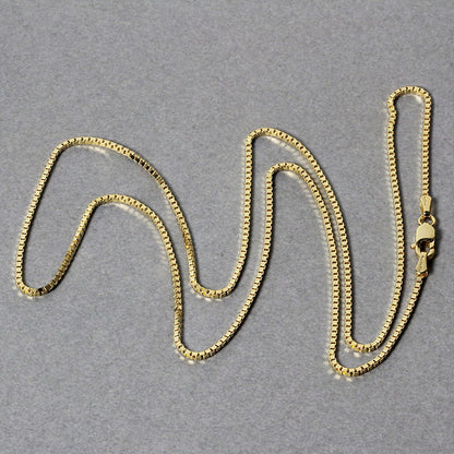 14k Yellow Gold Classic Box Chain (1.10 mm) 