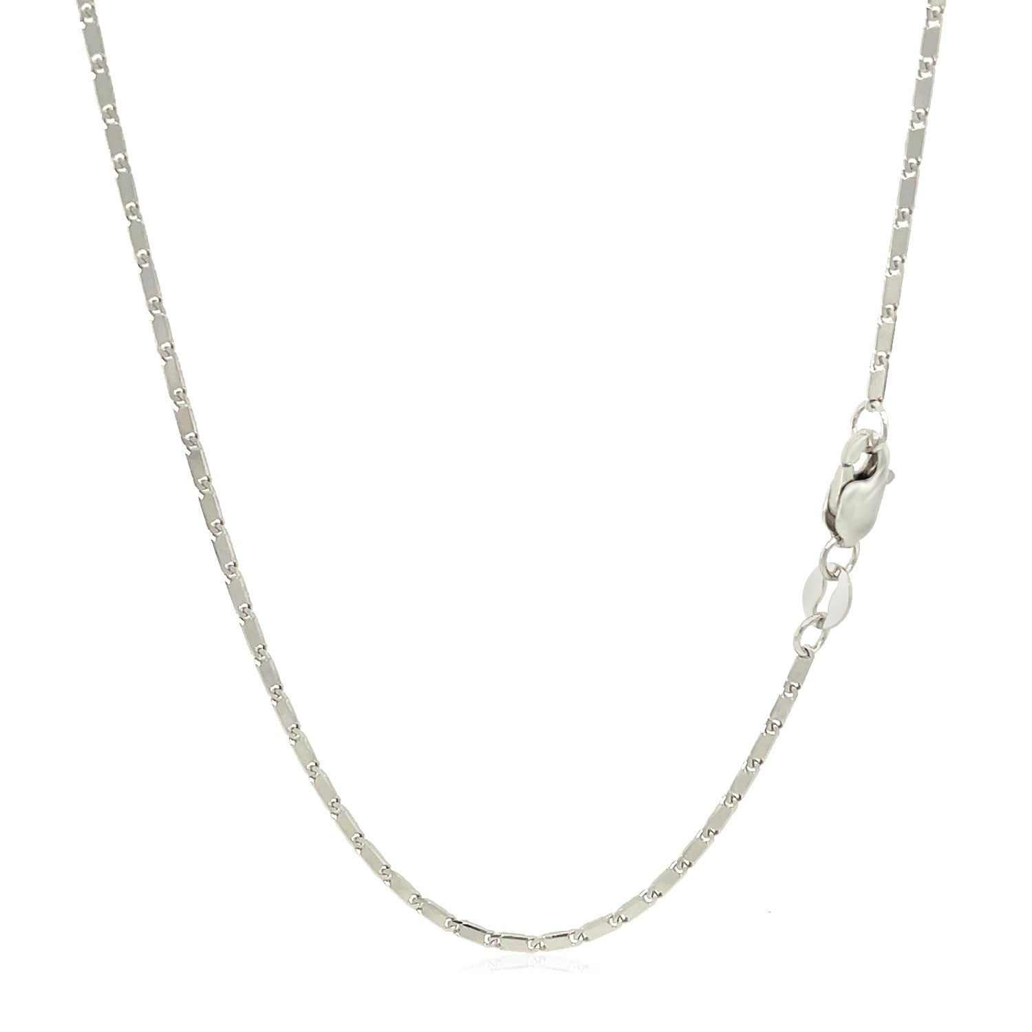 14k White Gold Lumina Pendant Chain 1.0mm by Bids.com