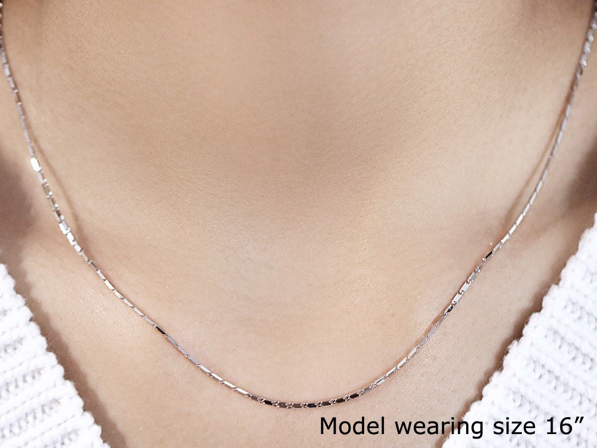 14k White Gold Lumina Pendant Chain (1.00 mm) 
