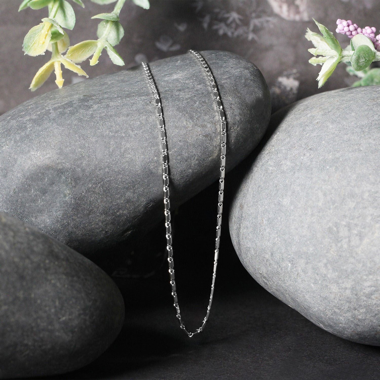 14k White Gold Lumina Pendant Chain 1.0mm by Bids.com