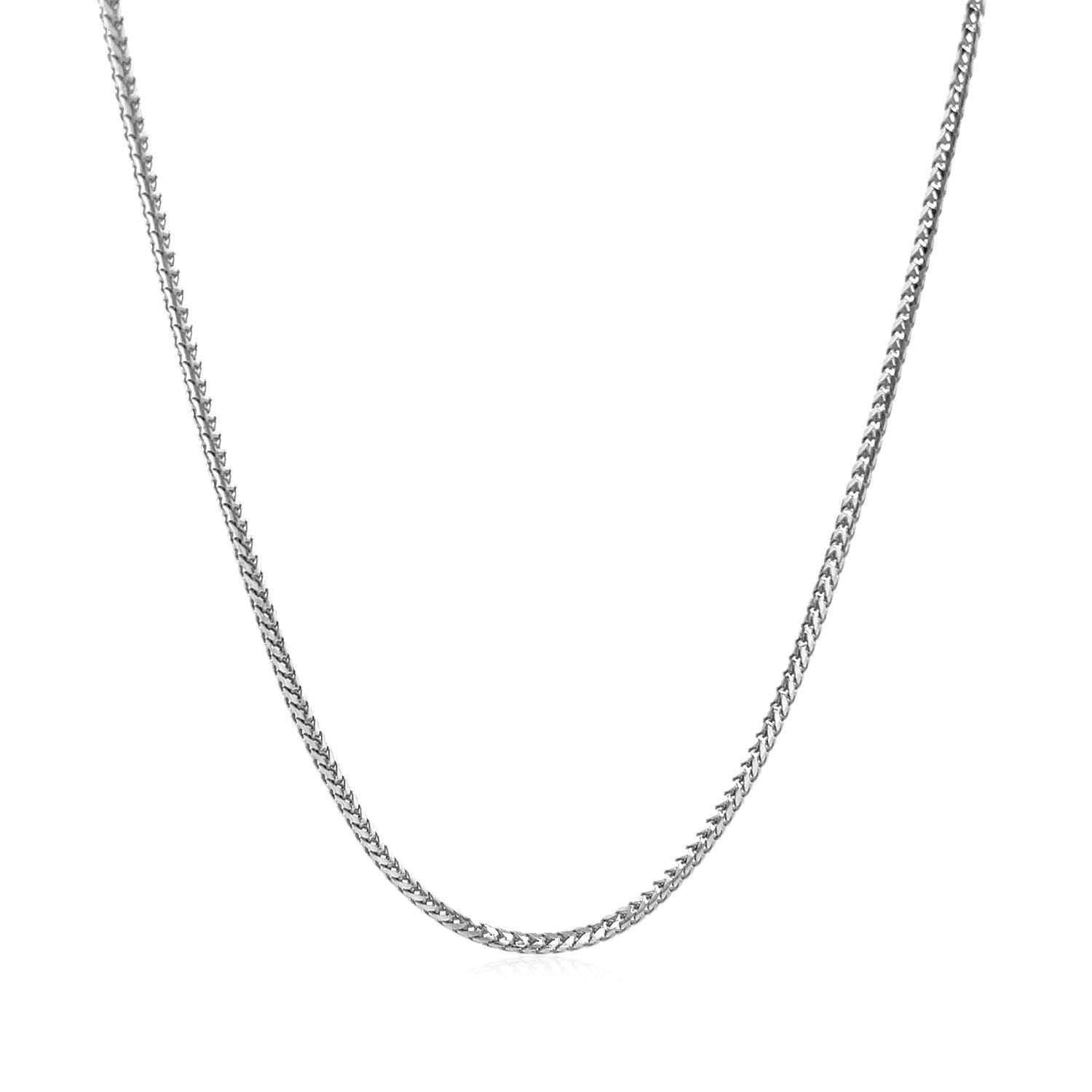 14k White Gold Franco Chain 1.2mm by Bids.com