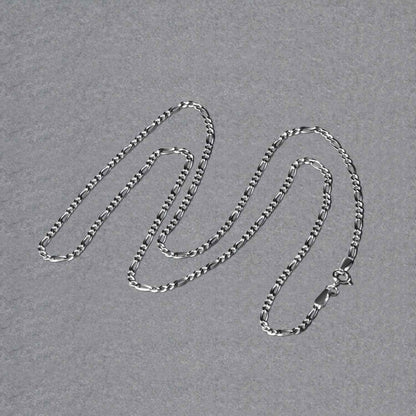 14k White Gold Solid Figaro Chain 1.9mm