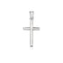 14k White Gold High Polish Cross Pendant - necklaces