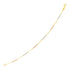 14k Tri Color Gold Station Bracelet with Textured Beads by Avera Group