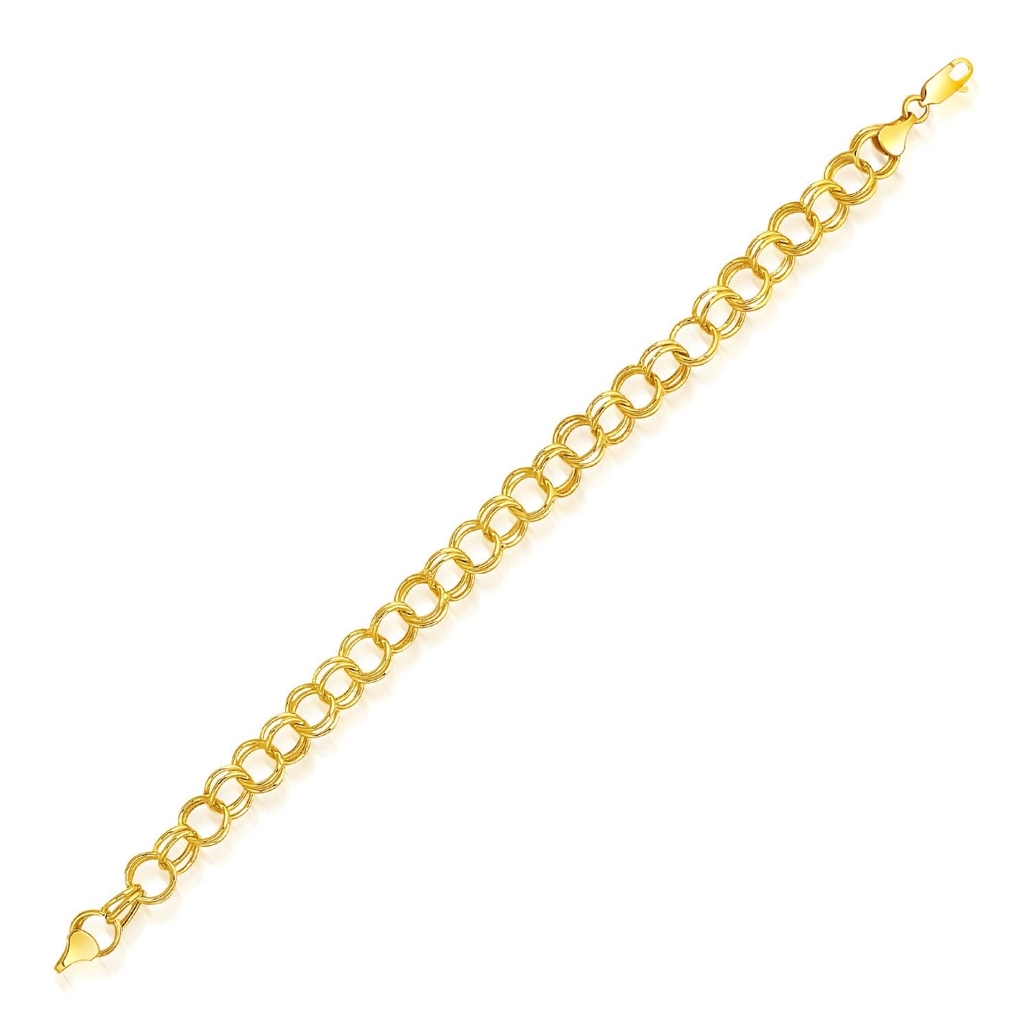 8.0 mm 14k Yellow Gold Lite Charm Bracelet by Bids.com