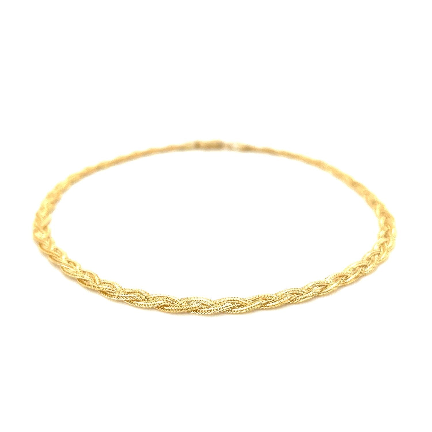 3.5mm 14k Yellow Gold Braided Bracelet by Bids.com