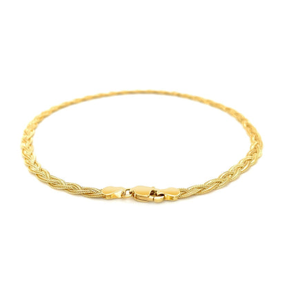 14k Yellow Gold Braided Bracelet  (3.50 mm) 