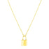 14k Yellow Gold Padlock Necklace 