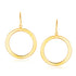 14k Yellow Gold Flat Open Tube Round Earrings - accessories