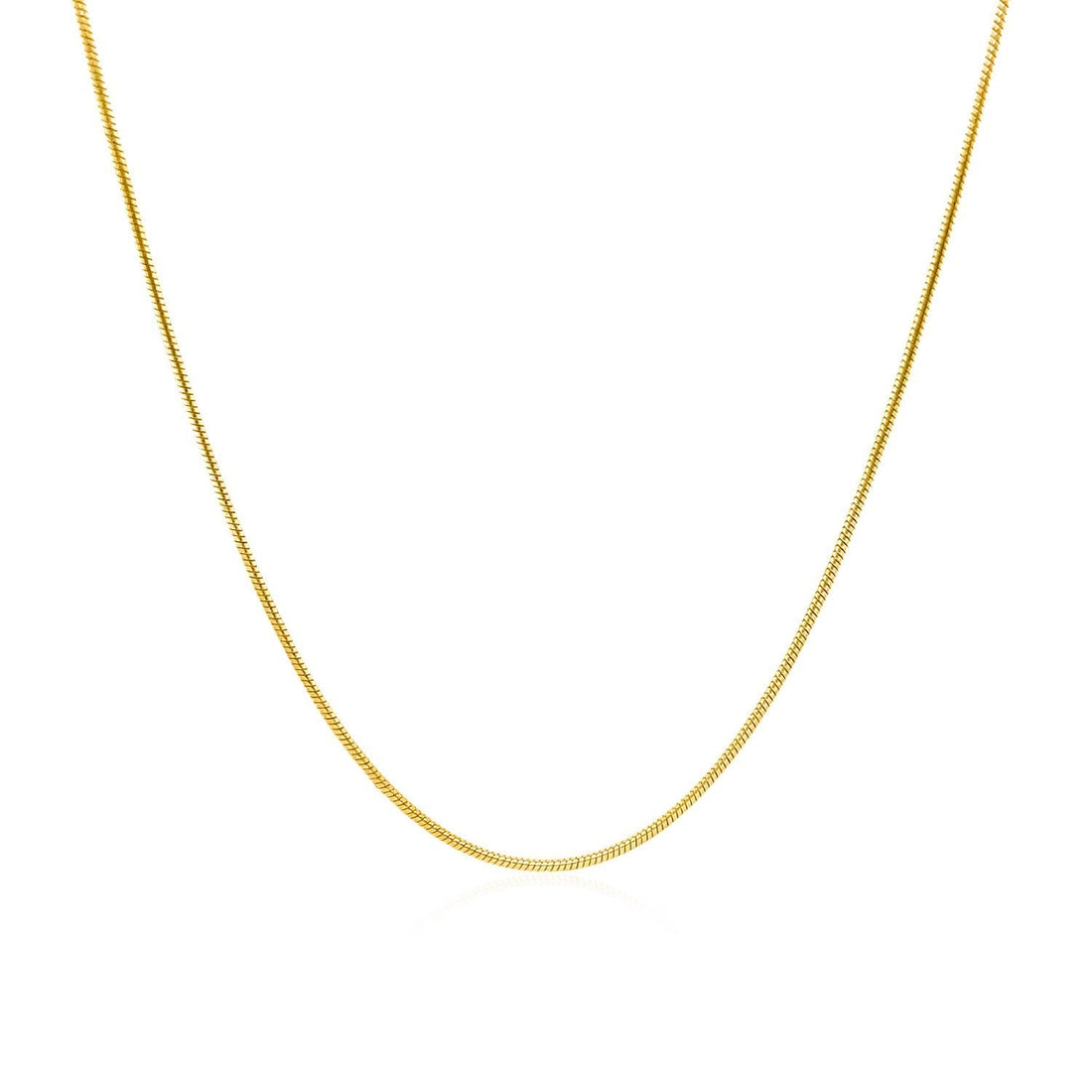 14k Yellow Gold Round Snake Chain (0.90 mm) 