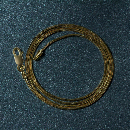 14k Yellow Gold Round Snake Chain 0.9mm by Bids.com