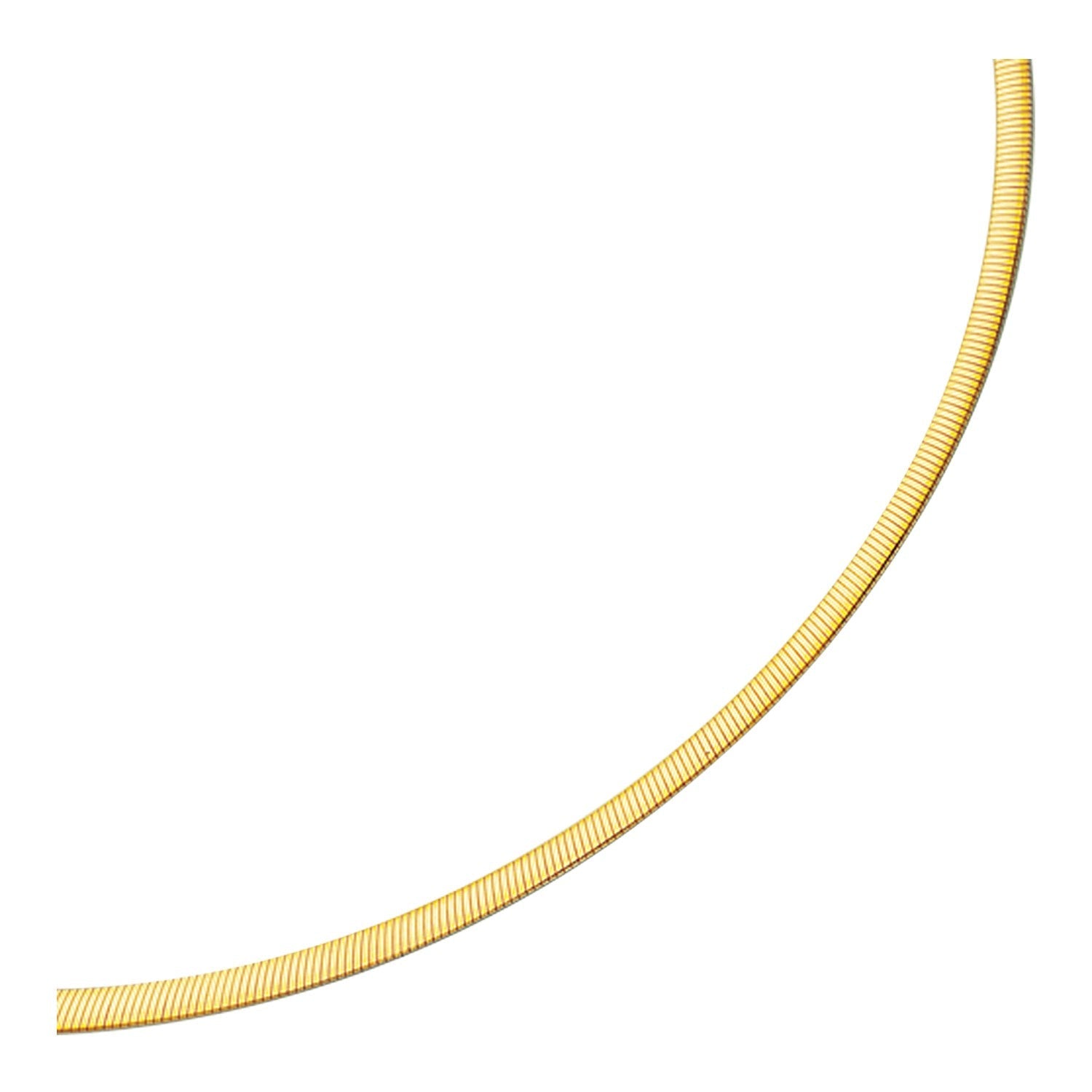 4.0mm 14k Two Tone Gold Reversible Omega Necklace by Bids.com