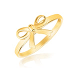 14k Yellow Gold Bow Ring - rings
