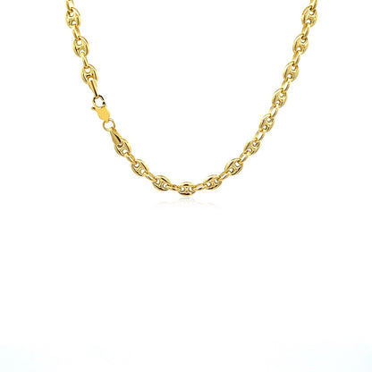 4.7mm 14k Yellow Gold Puffed Mariner Link Chain by Bids.com