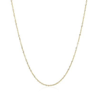 14k Yellow Gold Singapore Chain 0.8mm (0.81 mm) 