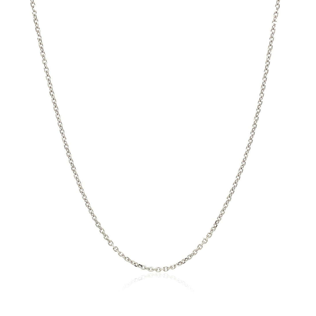 10k White Gold Cable Chain (1.10 mm) - DestGlow