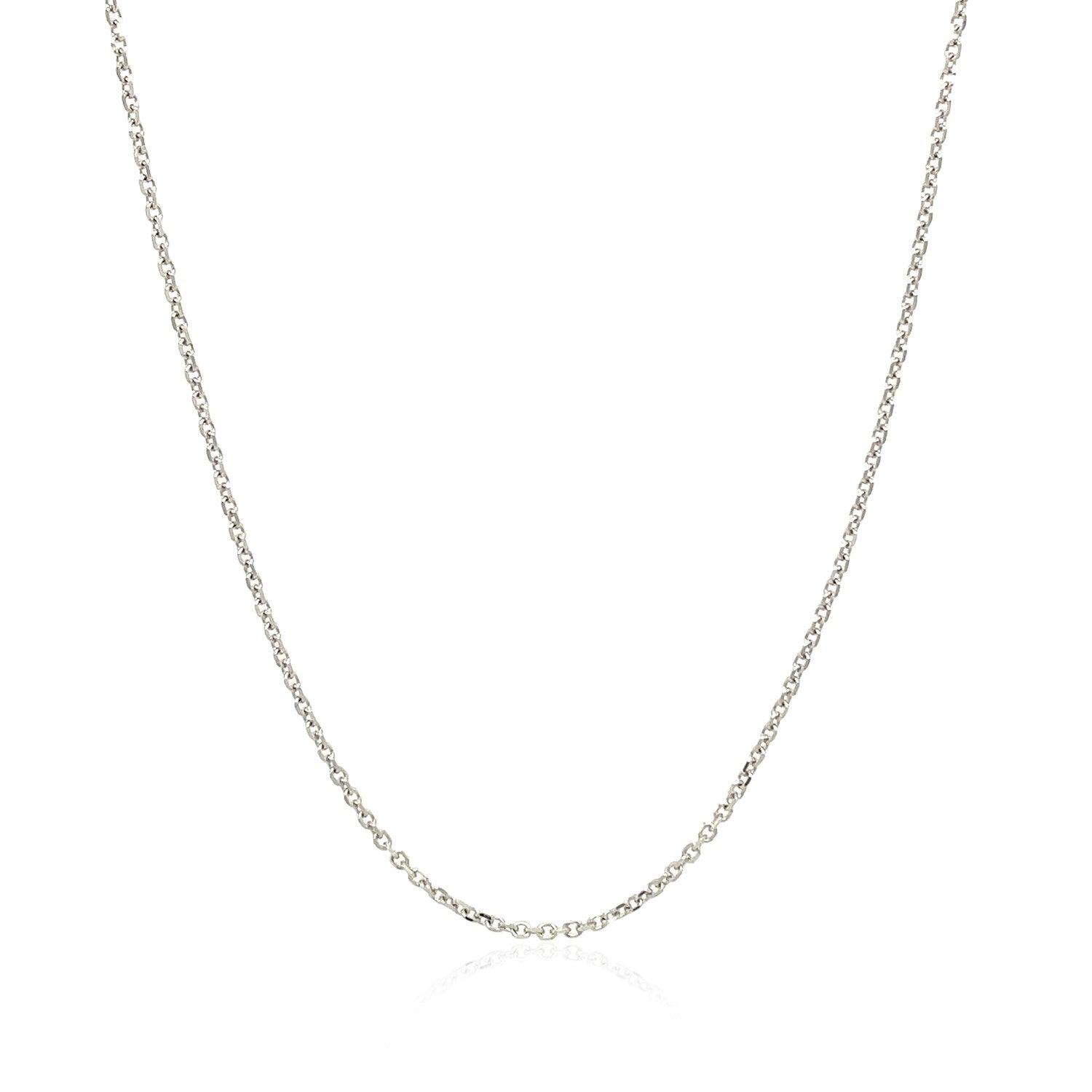 10k White Gold Cable Chain (1.10 mm) - DestGlow