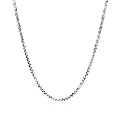 14k White Gold Round Box Chain 1.7mm by Bids.com