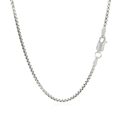 14k White Gold Round Box Chain 1.7mm by Bids.com