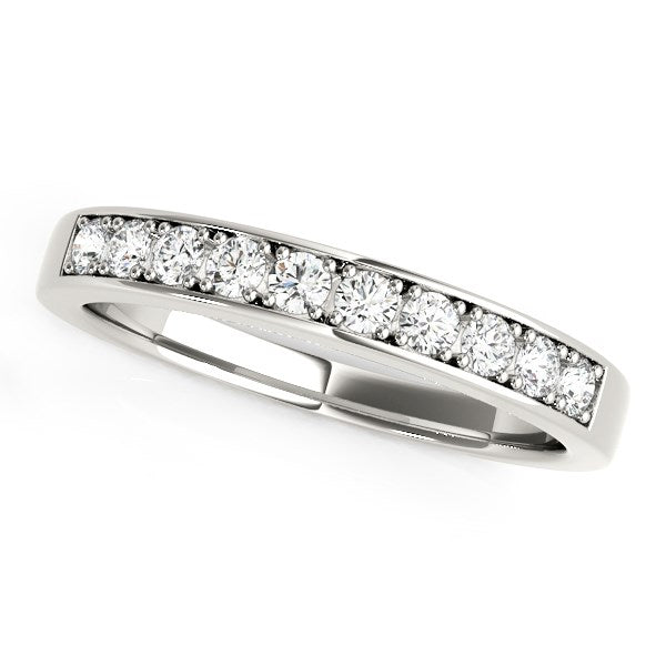 14k White Gold Classic Diamond Wedding Band (1/4 cttw) by Bids.com