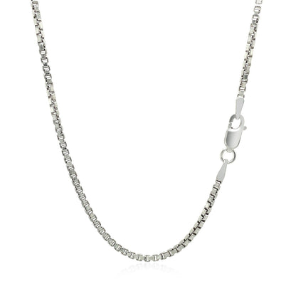 Sterling Silver Rhodium Plated Box Chain 1.8mm - DestGlow