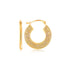 10k Yellow Gold Greek Key Small Hoop Earrings 
