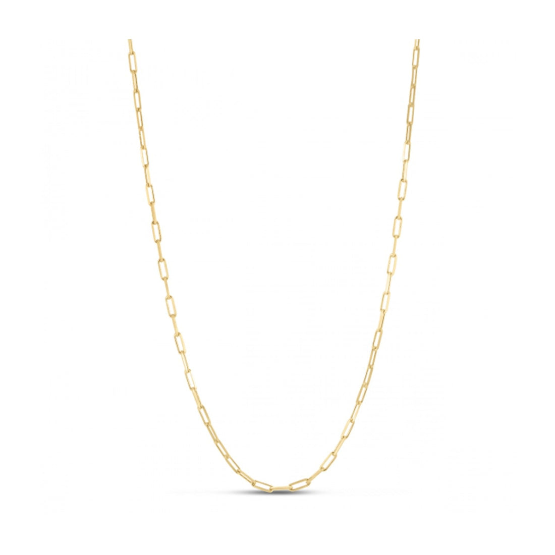 Sterling Silver Gold Plated Paperclip Chain (2.50 mm) by Bids.com