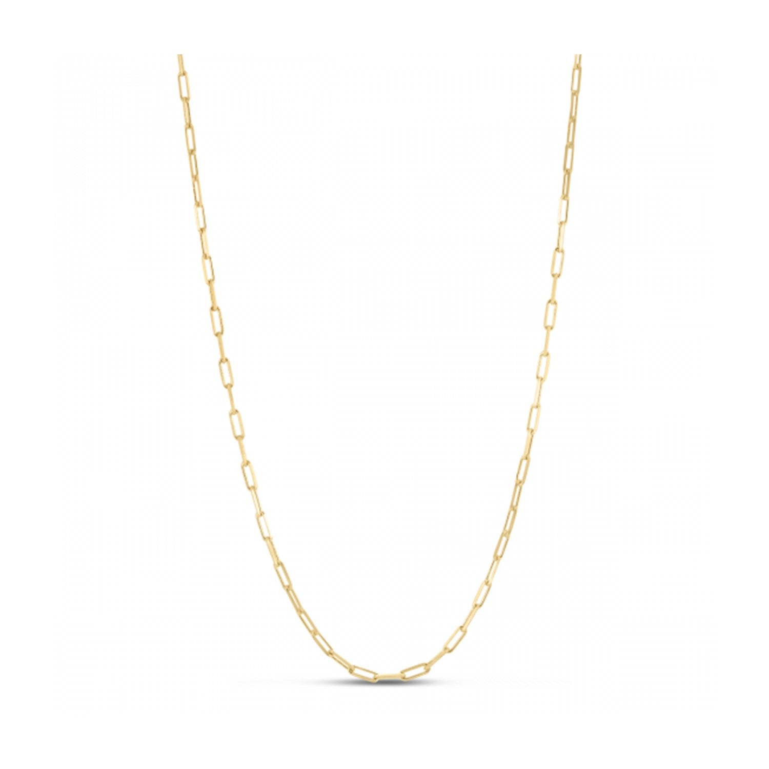 Sterling Silver Gold Plated Paperclip Chain (2.50 mm) by Bids.com
