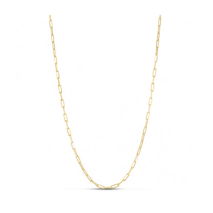 Sterling Silver Gold Plated Paperclip Chain (2.50 mm) by Bids.com