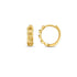 14k Yellow Gold Curb Huggie Hoop - earrings